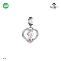 Jubilee Diamond -HEART CHARM: CHOCO [รุ่น LINE FRIENDS ลิขสิทธิ์แท้] จี้ชาร์ม ยูบิลลี่ไดมอนด์ เพชรแท้ เงินแท้ 925 ช็อคโค่