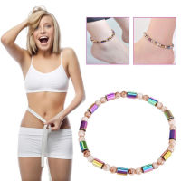 Weight Loss Magnet Anklets For Women Men Colorful Stone Magnetic Therapy Bracelets Anklet Pain Relief Slimming Jewelry