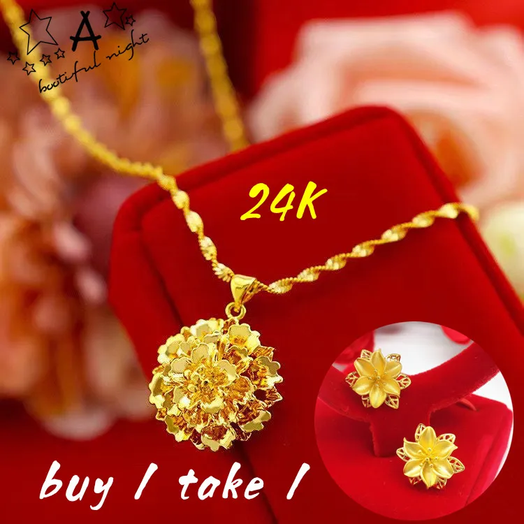1 Gram Gold Plated With Diamond Fashionable Necklace Set For Ladies - Style  A382 – Soni Fashion®