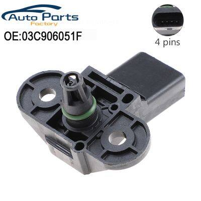 03C906051F แผนที่เซนเซอร์วัดความดันอากาศขาเข้าของ Audi A4 Volkswagen 0261230235ใหม่ของแท้/2023