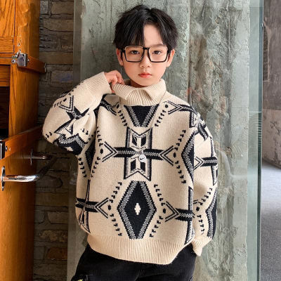 Baby Boys Pullover Sweaters  Autumn Winter Kids Boy Warm Christmas Sweaters Long Sleeve Thicken Children Knitted Clothing