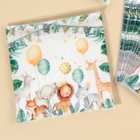 【hot】 50pcs Jungle Cookie Theme Birthday Kids Supplies Baby Shower