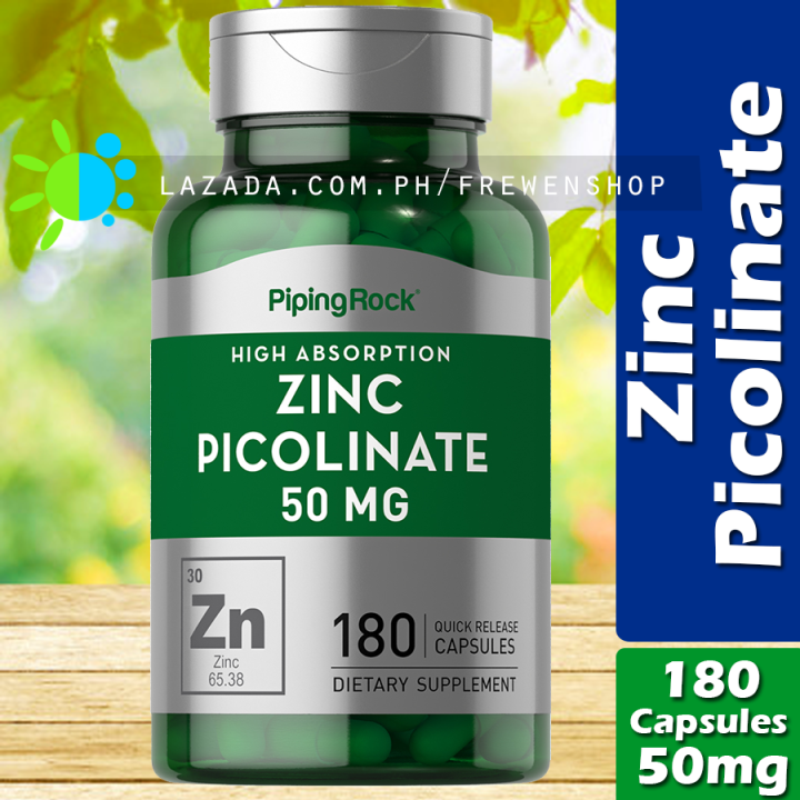 ZINC PICOLINATE High Absorption Zinc 50mg x 180 Capsules Supplement Lazada PH