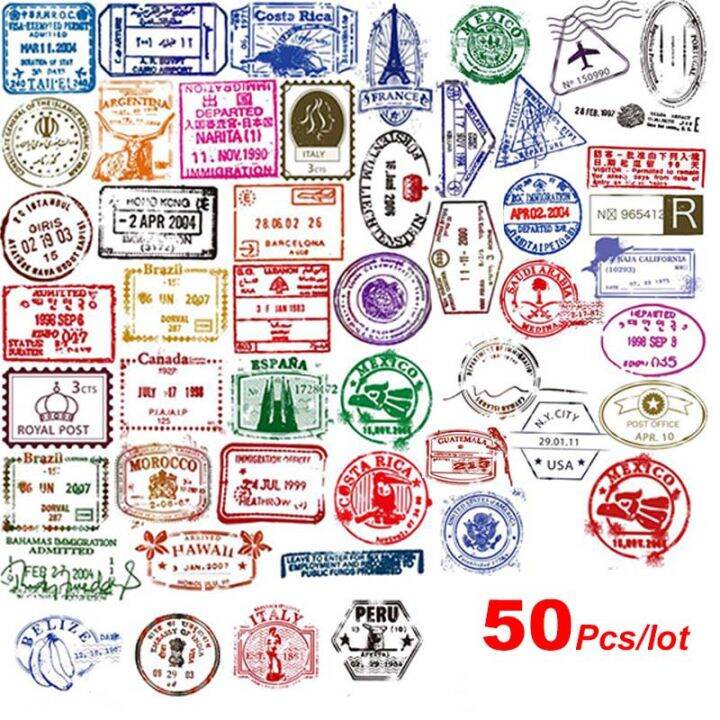 ♀【Better Life】50 PCS Vintage seal sticker stamp transparent sticker DIY ...