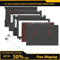 ใหม่สำหรับ Asus GL553 GL553V GL553VD FX553 ZX553 FZ53 FX53 KX53หน้าจอ LCD สำหรับแล็ปท็อปที่ฝาหลังฝาปิดโน้ตบุคที่พักแขนเคสด้านล่างบานพับ15.6