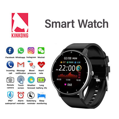 Kinkong นาฬิกาสมาร์ทวอทช์ สมาร์ทวอทช์ แท้ Smart watch กันน้ำ Heart Rate จอสัมผัส นาฬิกาวัดความดันนาฬิกาออกกำลังกาย วัดชีพจร นาฬิกาสมาทวอช2022 เครื่องศูนย์ไทย สำหรับ Android IOS