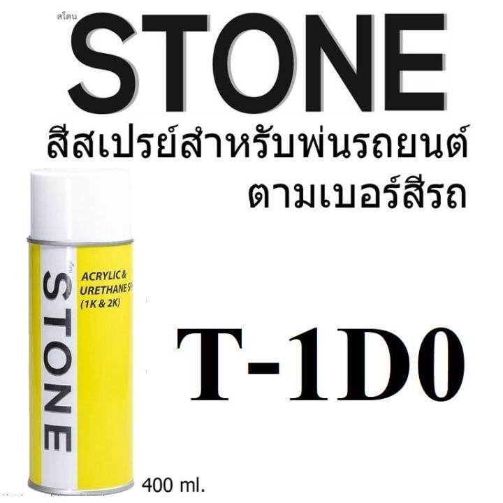 STONE สีสเปรย์สำหรับพ่นรถยนต์ ยี่ห้อสโตน ตามเบอร์สีรถ โตโยต้า สีเงิน 1D0 - Toyota Liquid Silver #1D0 - 400ml