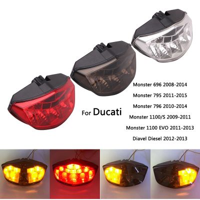 ไฟท้าย LED สำหรับ Ducati Monster 696 795 796ดีเซล1100/S 1100 EVO โคมไฟเบรครถจักรยานยนต์ปลั๊กอินเปิดสัญญาณไฟ