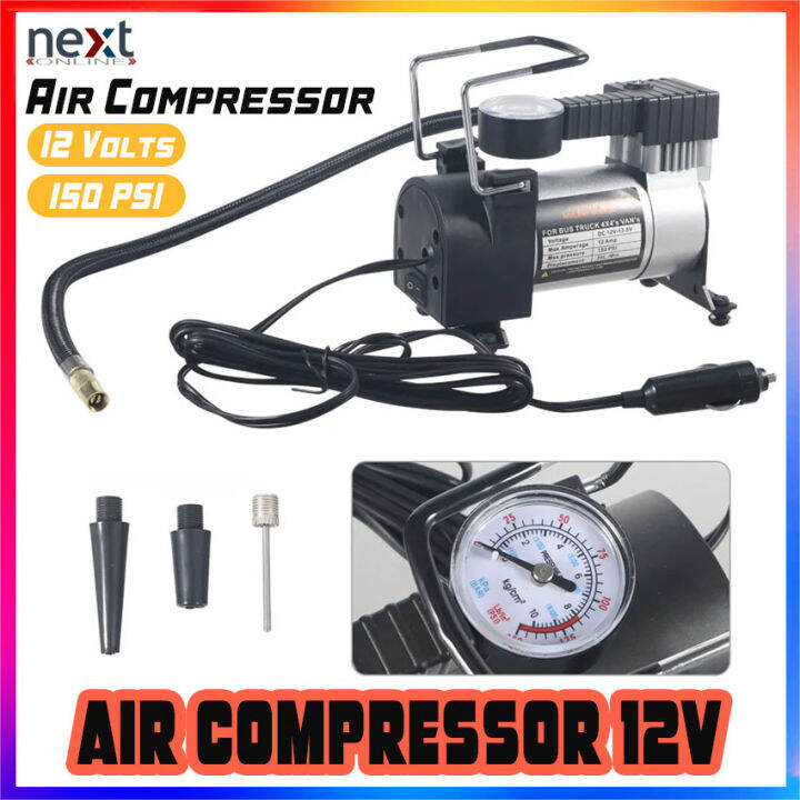 12v Dc 150psi Heavy Duty Metal Electric Car Air Compressor Pump