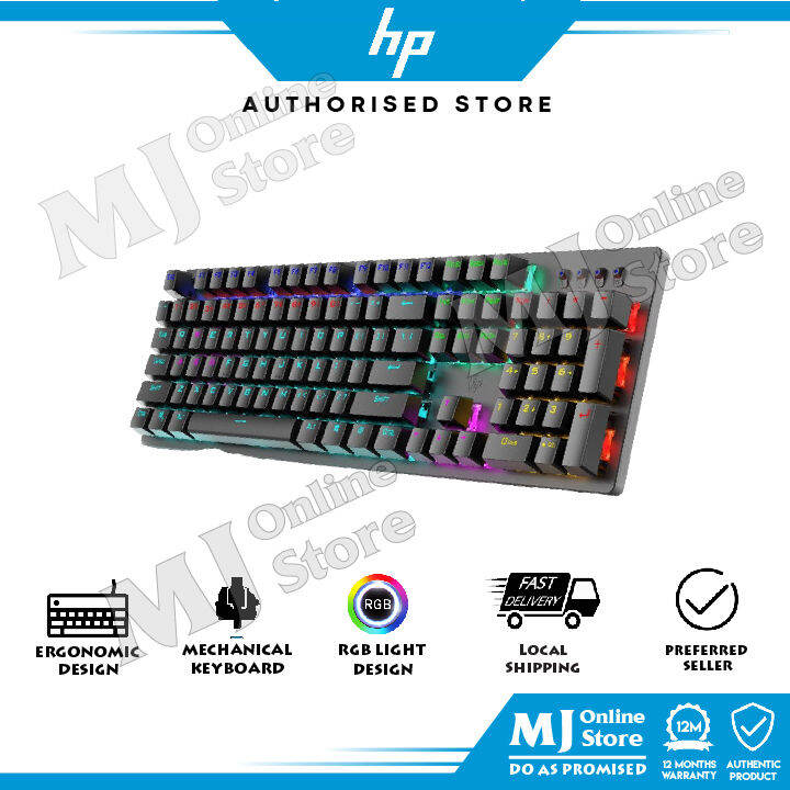 HP GK100F REAL WIRED MECHANICAL MIXED BACKLIGHT GAMING KEYBOARD WITH