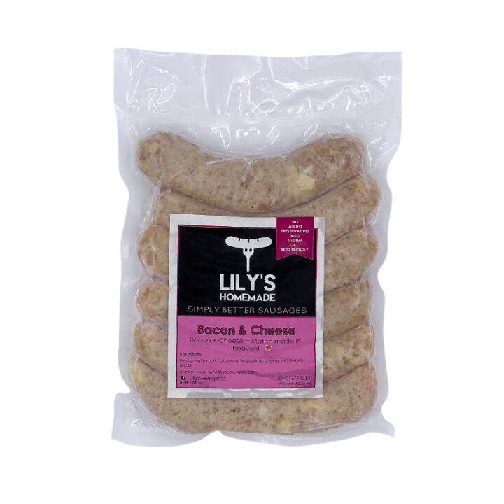 Lily's Homemade Bacon & Cheese Sausages 500g Lazada