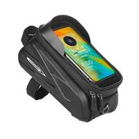 Bicycle Front Frame Bag Waterproof Front Top Tube Bike Pouch Bag Large Capacity Handlebar Bag with Sensitive TPU Touch Film Window for Most Cellphones good