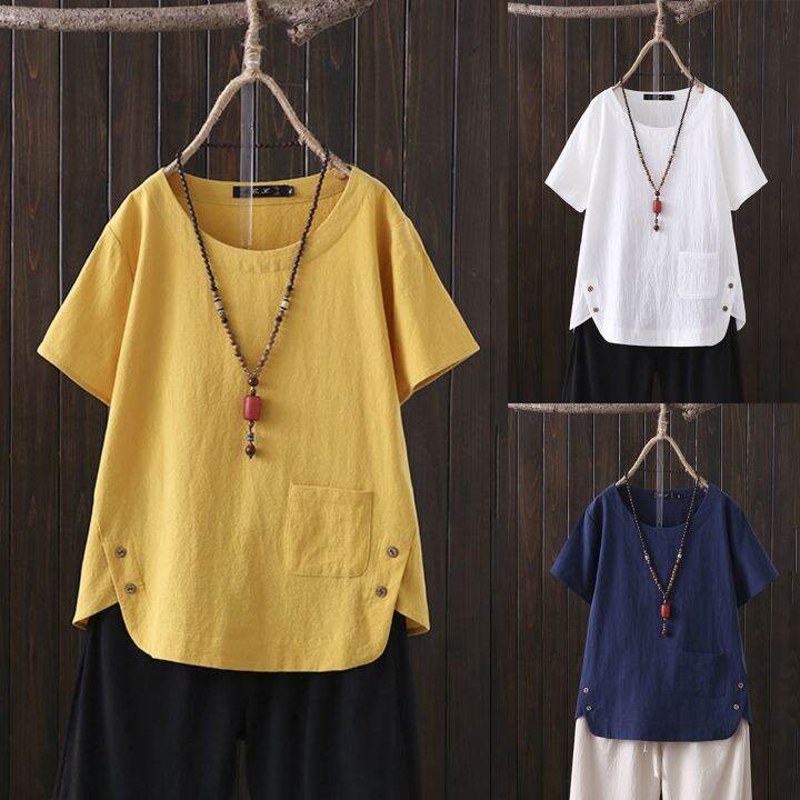 Women Tees And Tops Cotton Shirts Long Sleeve for Women T Neck Tops for