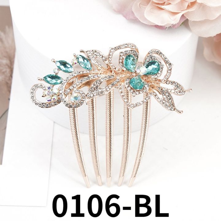 new-korean-fashion-adult-hair-accessories-exquisite-colorful-rhinestone-flower-headdress