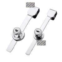 10Pcs Sliding Glass Door Ratchet Lock Chrome Finish Showcase Display Cabinet Punch Free Clamp On