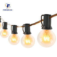 25ft Outdoor String Lights 220V 25 Sockets E12 G40 Globe Bulb 7W Waterproof Garland Fairy Lights Christmas Decoration