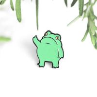 2023 Practical Cute Cartoon Frog Prince Enamel Brooch Pins Badge Lapel Pins Brooches Alloy Metal Lightweight Jewelry Accessories Fashion Brooches Pins