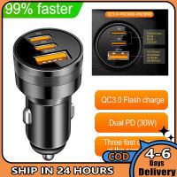 CALLENDERA 78W PD USB C Car Charger Dual PD QC3.0 Fast Power Charging Block Socket Splitter Power Adapter