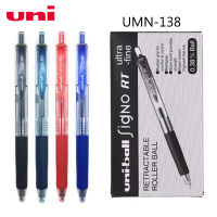 UNI ปากกาเจลสี UMN-138 12ชิ้นกล่อง0.38มม.นักเรียนปากกาเจลกดปากกาอุปกรณ์เครื่องเขียนสำนักงาน