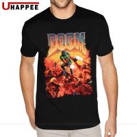 Doom Cover T Shirts Mens Funny Short Sleeves Cotton T Shirt Homme 1980S Apparel Gildan