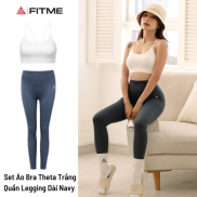 Set quần áo tập gym nữ Fitme áo bra 2 dây Theta
