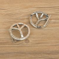 DIY Leathercraft Hardware Peace Symbol Men Belt Buckle 42mm SRTP Finish 42mm Metal Buckle Accessories For Leather