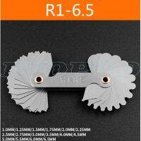 เทมเพลต R เกจ R1-6.5 7-14.5 15-25 26-80แผ่นเกจรัศมีเครื่องมือวัดเนื้อนูนแบบเว้าภายในภายนอก