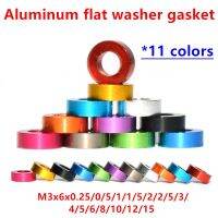 【CW】 20pcs/lot m3 aluminum washer M3x6x0.25/0.5/1/1.5/2/2.5/3/4/5/6/8/10mm colourful Anodized flat  Washers Gasket