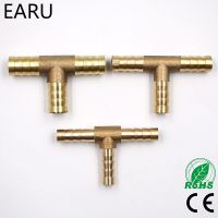 1Pc 6-12mm BRASS T Hose Joiner Piece 3 WAY Fuel Water Air Gas Oil Pipe TEE CONNECTOR Pneumatic Plug Socket Adapter Pipe Fittings Accessories