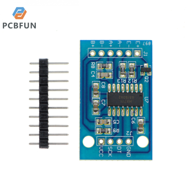 pcbfun HX711  เซ็นเซอร์วัดน้ำหนักดูอัลแชนเนล24โมดูล A/d ที่มีความแม่นยำเซนเซอร์วัดความดัน ICSG021A DC2.6-5.5V กับส่วนหัวของขา