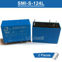 250VAC 10A 24V SMI-S-124L 2ชิ้น30VDC รีเลย์ไฟฟ้า5พินใหม่ของแท้