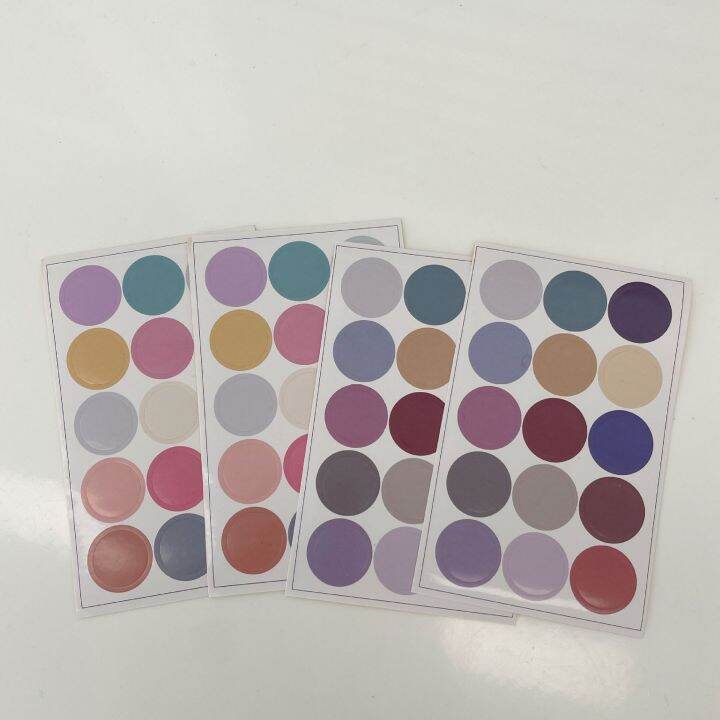 o-urhome-พร้อมส่ง-insสติ๊กเกอร์จุดสี-color-dot-stickers-สติกเกอร์ปิดผนึกสี-morandi-สติกเกอร์บัญชีมือ-สติกเกอร์การ์ดติดผนัง-สติกเกอร์ภาพ-สติกเกอร์-diy