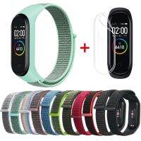 Xiaomi Mi Band 5/4 Nylon Strap Replaceable Bracelet Waterproof Breathable Wristband Colorful Straps for Miband 4 Miband 5 with TPU Film 【BYUE】