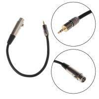 XLR 3Pin Female To 3.5mm 1/8" TRS Male Metal Connector Audio Adapter Cable 0.3m B85B