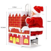 2021Climbing Chimney Santa Claus Electric Toy Music Christmas Gift Novelty Funny Toys For Children New Year Party Doll