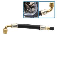 ✶☃ Flexible Rubber Valve Extension 90 Degree Bent Swivel End Brass Stem 3 Length 5 8 11 inch Professional Tire Inflation Tool