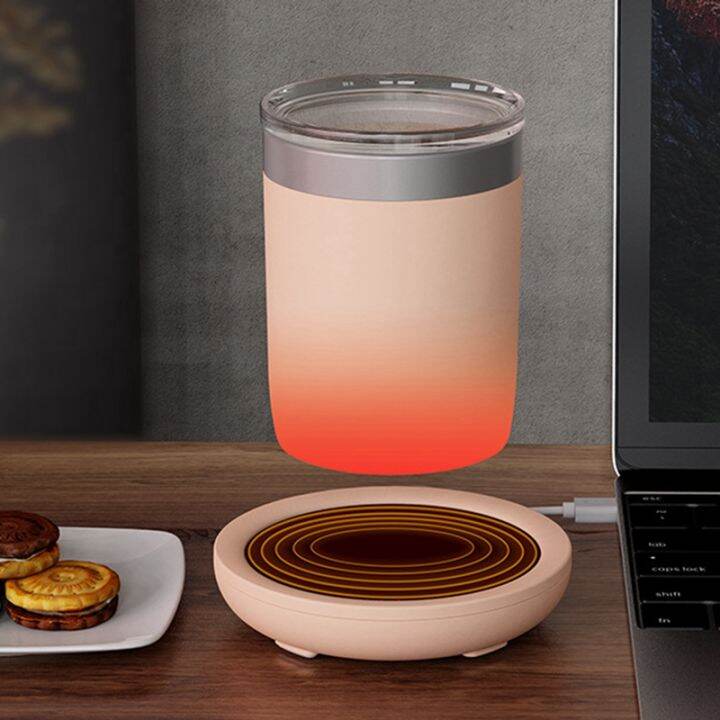 dc-5v-usb-heating-warm-cup-mat-thermostatic-coaster-constant-coaster-digital-display-adjustment-timing-heater-for-coffee-milk-tea-pink