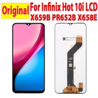 จอแอลซีดี X659เดิมสำหรับ Infinix ชิ้นส่วนอะไหล่สำหรับซ่อมจอ LCD ในชิ้นส่วนจอสัมผัสแอลซีดีของเครื่องแปลงดิจิทัล10i PR652B X659B X658E