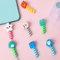 New Cable Protector Cute Cartoon Data Line Protective Cover Charging Cable Earphone Cable USB Winder Wire Cord Organizer Cover Cable Management