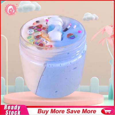 2 Colors Cloud Slime Kit Super Soft Fruitcake Sludge Toys Best Gifts Stress Relief Toy Safety Non-toxic for Kids Child