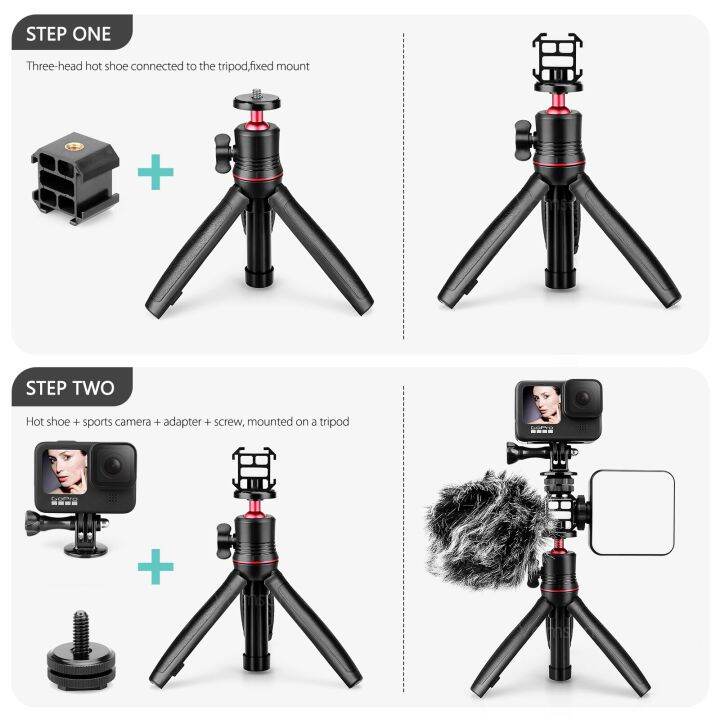 selfie-stick-mini-tripod-extendable-monopod-with-fill-light-storage-bag-for-gopro-hero-10-9-8-7-6-insta360-dji-sj-xiaomi