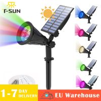 T-SUNRISE Solar Powered 47 LED Lamp Adjustable Solar Spotlight In-Ground IP65 Waterproof Landscape Wall Light Outdoor Lighting