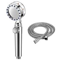 Shower Head and Hose (1.5M), Universal Replacement Handheld Shower Heads To Increase High Pressure, with Adjustable