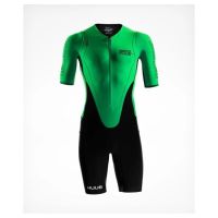 HUUB DS Long Course Triathlon Suit Green ชุดไตรกีฬาแบบชิ้นเดียว คุณสมบัติช่วยเพิ่ม Aerodynamics รักษาอุณภูมิ ไม่ร้อน สวมใส่สบาย แห้งเร็ว : Avarin Running