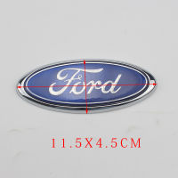 โลโก้ด้านหลัง11.5X4.5cm หรือสติ๊กเกอร์โลโก้ด้านหน้าสำหรับ Ford Ecosport KA Focus Mondeo Fiesta การปรับเปลี่ยนป้ายสีฟ้า