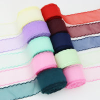 40mm Wave Silk Organza ribbon Bow material for hair ornament gift wrapping decoration lace ribbons