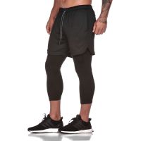 CODhan14416 Men Legging Pants 2 In 1 Legging Mens Joggers Pants Basketball Ankle-Length Pants