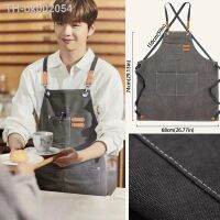 ✘✳ NEW Kitchen thickened canvas apron for women and men waterproof with pockets stain resistant cooking apron work apron