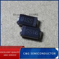 100pcs SS16 SR160 SB160 SMD Schottky Barrier Rectifier Diode 1A 60V DO-214AC SMA Electrical Circuitry Parts