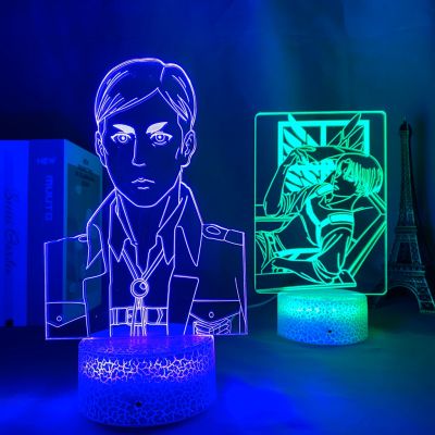 Acrylic Levi Ackerman Anime Attack on Titan 3d Lamp for Home Room Decor Light Child Gift Captain Levi Ackerman LED Night Light